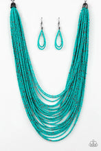 Load image into Gallery viewer, Rio Rainforest Blue Seed Bead Necklace