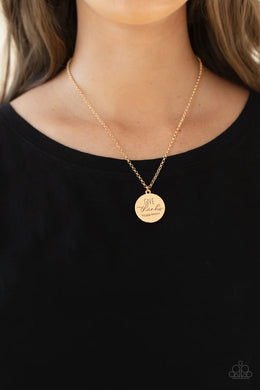 Give Thanks Gold Necklace