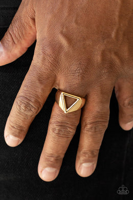 Trident Gold Mens Ring