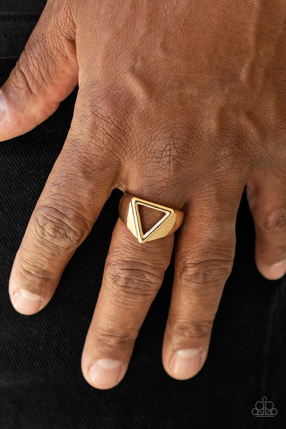 Trident Gold Mens Ring