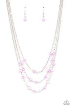 Load image into Gallery viewer, Let the Record Glow Purple Necklace