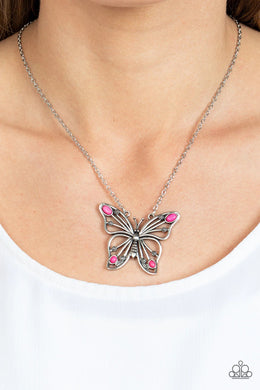 Badlands Butterfly Pink Necklace