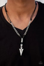 Load image into Gallery viewer, Keep Your Arrowhead Up Black Urban Necklace