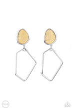 Load image into Gallery viewer, Retro Reverie Yellow Clip On Earrings