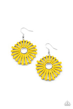Load image into Gallery viewer, Spoke Too Soon Yellow Earrings