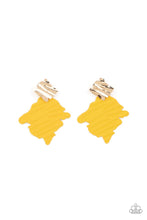 Load image into Gallery viewer, Crimped Couture Yellow Earrings