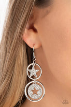 Load image into Gallery viewer, Liberty and Sparkle for All White Earrings