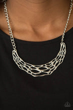 Load image into Gallery viewer, Fashionably Fractured Silver Necklace