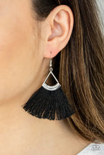 Load image into Gallery viewer, Tassel Tuesdays Black Earrings