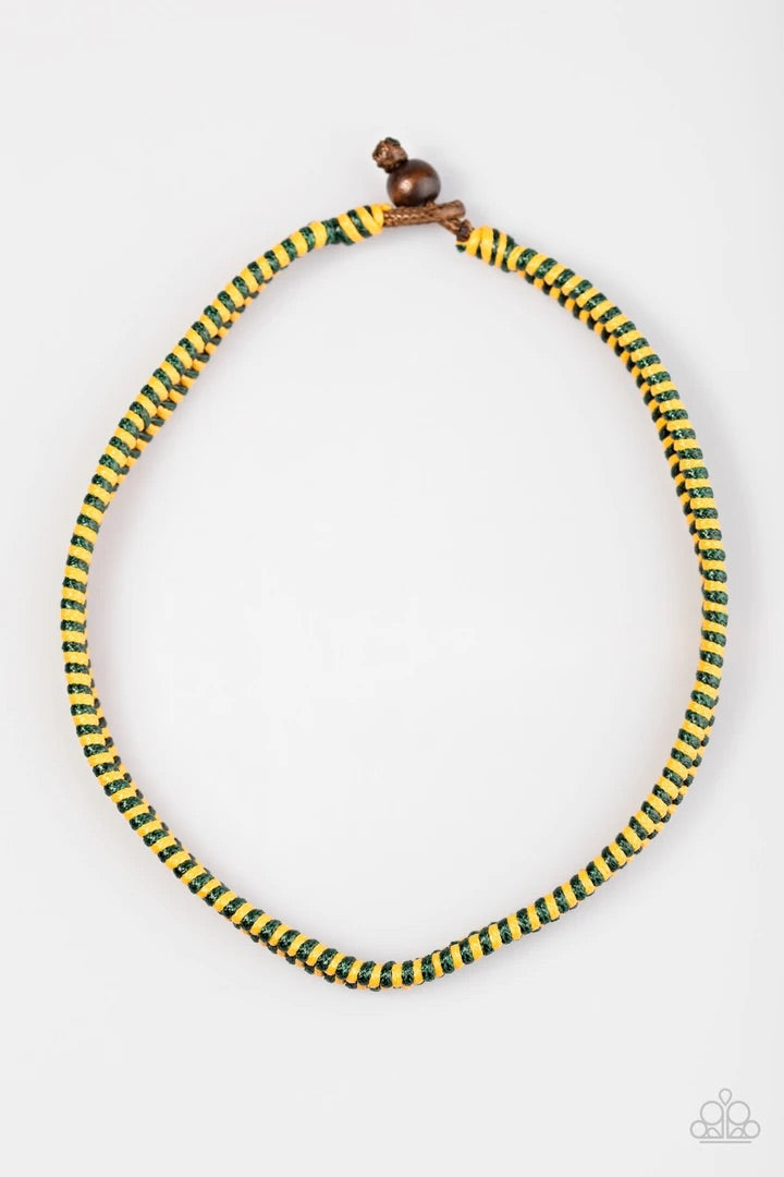 Traversing Mountain Yellow/Green Urban Necklace