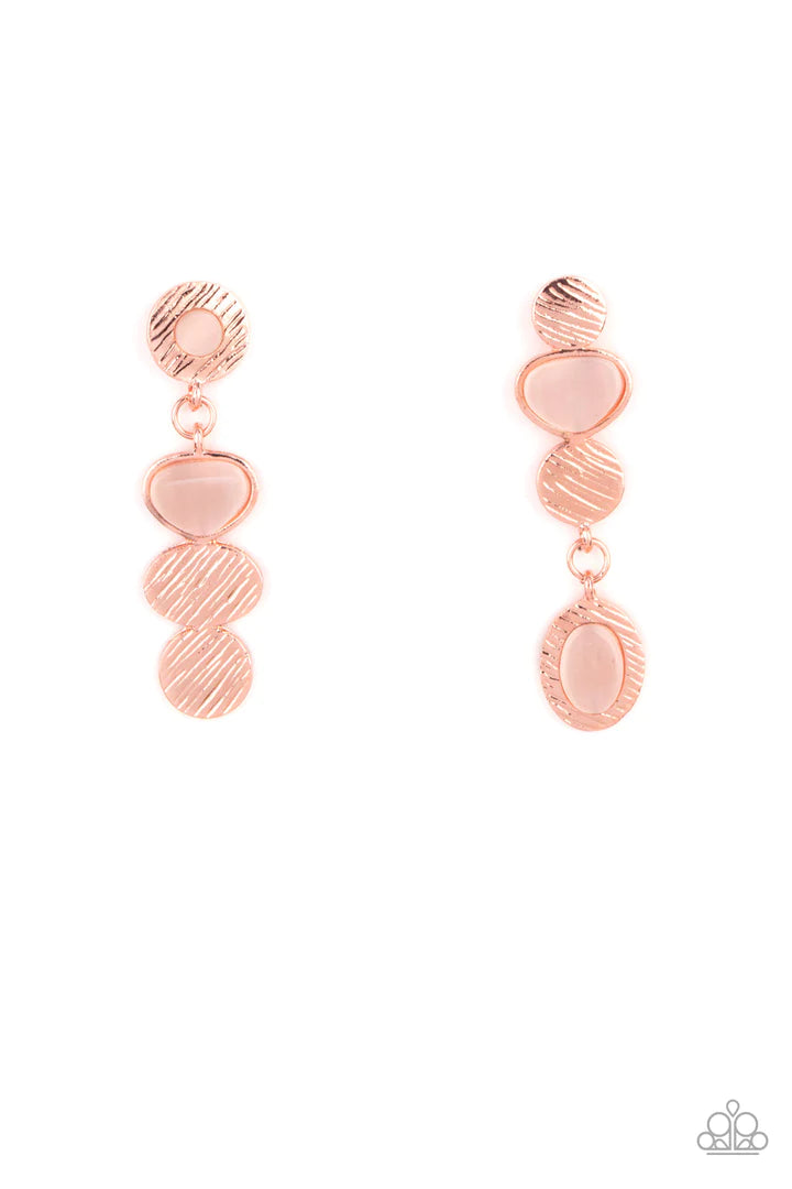 Asymmetrical Appeal Copper Earrings