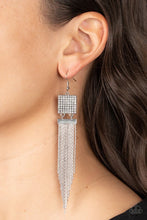 Load image into Gallery viewer, Dramatically Deco White Earrings