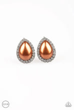 Load image into Gallery viewer, Old Hollywood Opulence Brown Clip On Earrings
