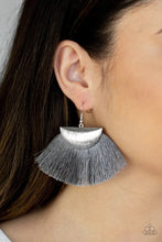 Load image into Gallery viewer, Fox Trap Silver Tassel Earrings