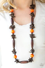 Load image into Gallery viewer, Cozumel Coast Orange Wood Necklace