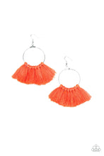Load image into Gallery viewer, Peruvian Princess Orange Tassel Earrings