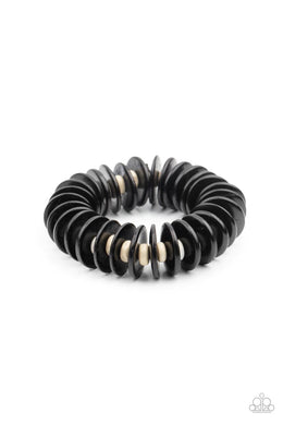 Caribbean Reefs Black Wood Bracelet