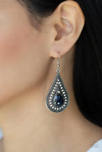 Load image into Gallery viewer, Metro Masquerade Blue Earrings