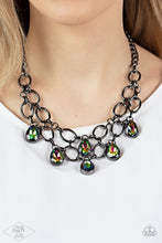 Load image into Gallery viewer, Show Stopping Shimmer Multi/Gunmetal Necklace