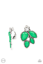Load image into Gallery viewer, Fancy Foliage Green Clip On Earrings