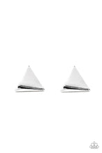 Load image into Gallery viewer, Die TRI-ing Silver Post Earrings