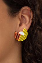 Load image into Gallery viewer, It’s Just An Expression Yellow Post Earrings