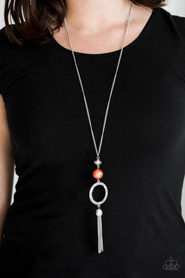 Bold Balancing Act Orange Necklace