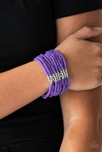 Load image into Gallery viewer, Outback Odyssey Purple Seed Bead Bracelet