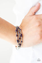 Load image into Gallery viewer, Cosmic Candescence Purple Hinged Bracelet