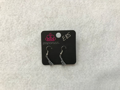 Starlet Shimmer Eiffel Tower Grey Earrings #85