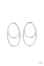 Load image into Gallery viewer, So Oval Dramatic Silver Post Earrings
