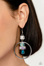 Load image into Gallery viewer, Geometric Glam Blue Earrings
