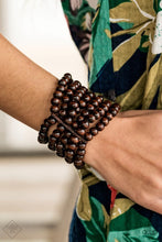 Load image into Gallery viewer, Maui Mojito Brown Wood Bracelet