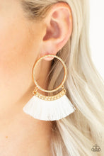Load image into Gallery viewer, This Is Sparta Gold Tassel Earrings