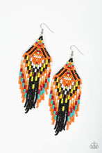 Load image into Gallery viewer, Boho Blast Black Seed Bead Earrings