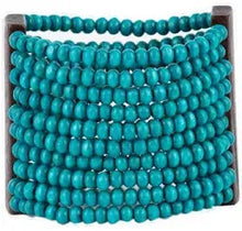 Load image into Gallery viewer, Waikiki Wonderland Blue Wood Bracelet