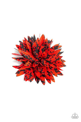 Splattered Splendor Red/Black Hair Clip