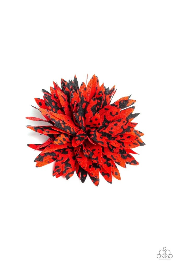 Splattered Splendor Red/Black Hair Clip