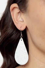 Load image into Gallery viewer, Subtropical Seasons White Leather Earrings