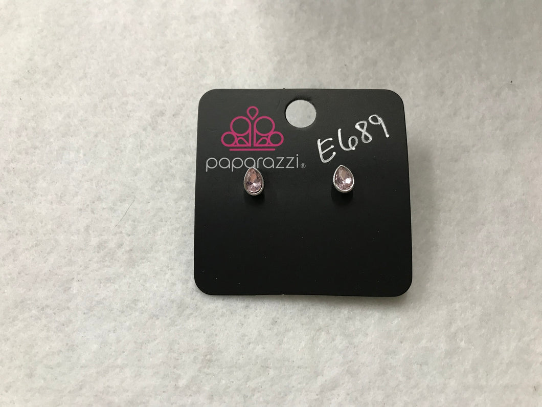 Starlet Shimmer Teardrop Pink Earrings #689