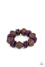 Load image into Gallery viewer, Bermuda Boardwalk Purple Wood Bracelet