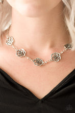 Load image into Gallery viewer, Rosebud Rapture Silver Necklace