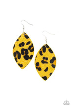 Load image into Gallery viewer, Grr-irl Power Yellow Leather Earrings