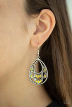 Load image into Gallery viewer, Malibu Macrame Yellow Earrings