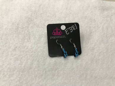 Starlet Shimmer Heart Sunglasses Blue Earrings #381