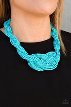 Load image into Gallery viewer, A Standing Ovation Blue Seed Bead Necklace