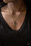 Load image into Gallery viewer, Back to Square One Brass Necklace
