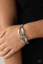 Load image into Gallery viewer, Let a Hundred Sunflowers Bloom Silver Hinged Bracelet