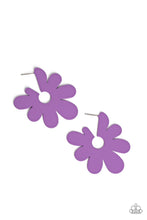 Load image into Gallery viewer, Flower Power Fantasy Purple Earrings
