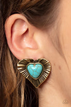 Load image into Gallery viewer, Rustic Romance Brass Post Earrings